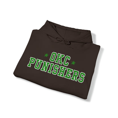 OKC Punishers Hoodie w/ Stars Green Letters - customize sleeve & back