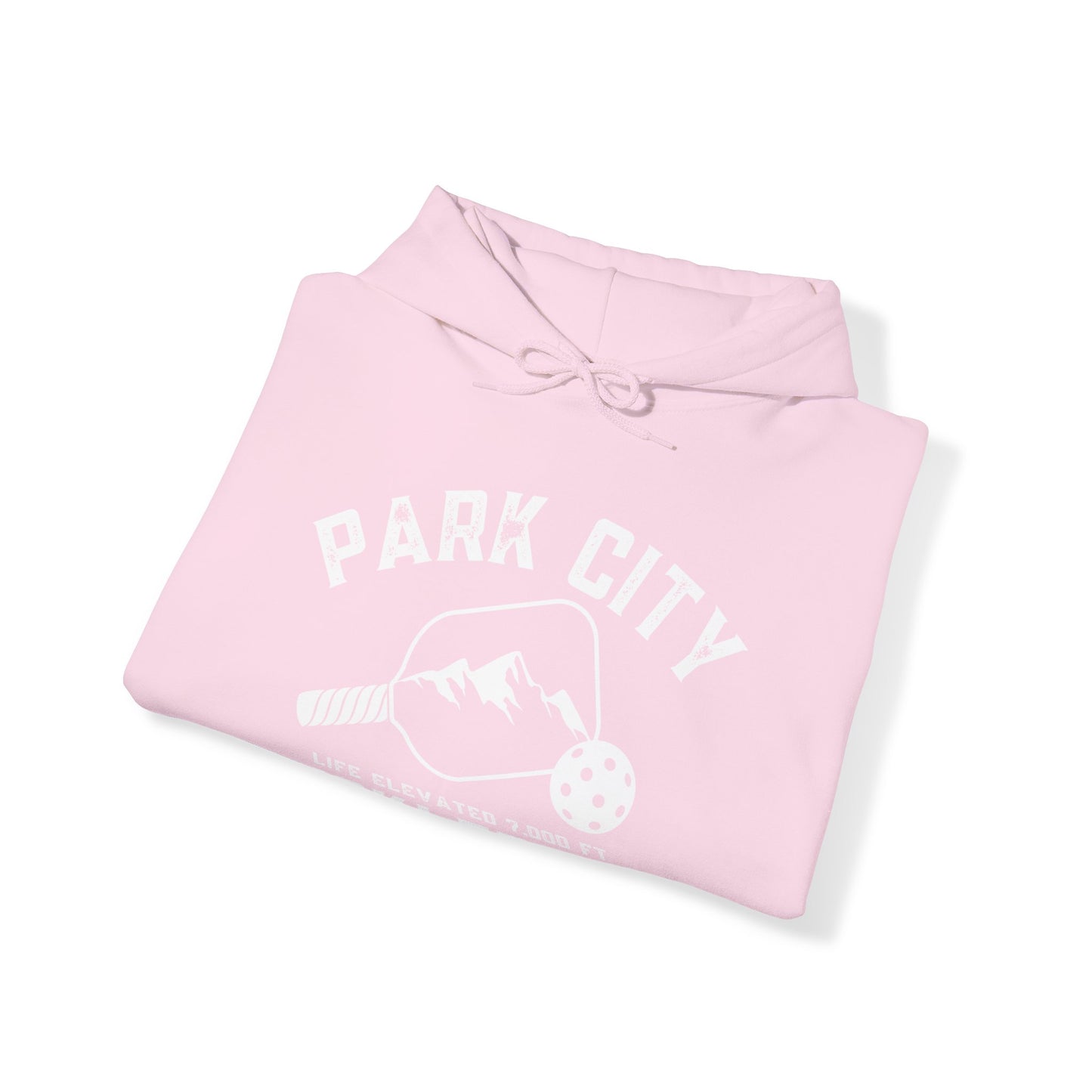 Park City Utah Pickleball Unisex Hoodie (colors) - can customize sleeves and back as shown