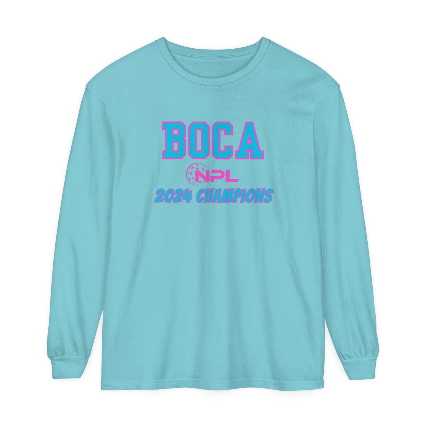 BOCA NPL ‘24 Champions - Unisex Garment-dyed Long Sleeve T- Players names back