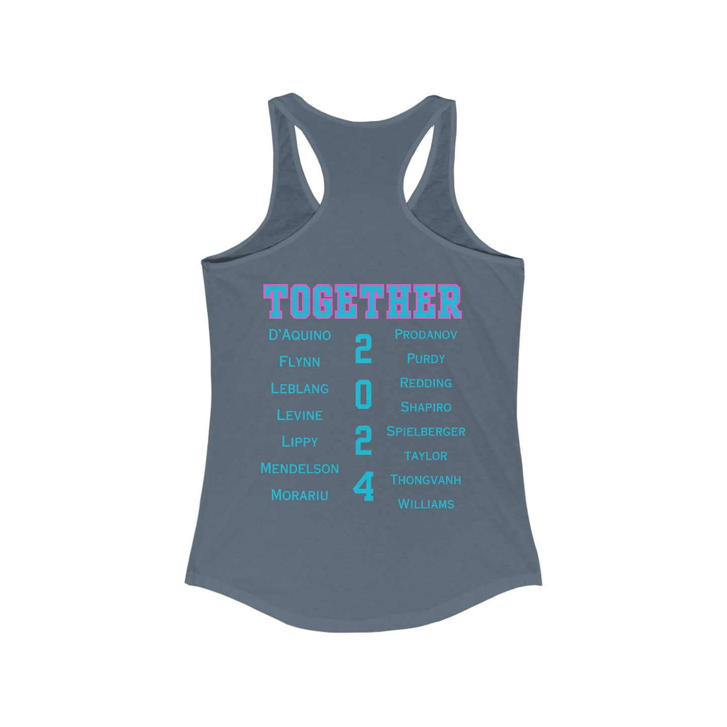 BOCA NPL ‘24 Champions - Women's Ideal Racerback Tank, Player’s names on back