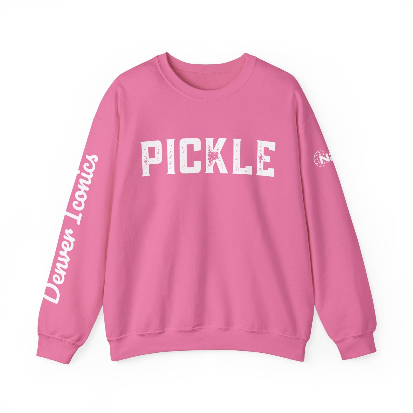 PICKLE w/ Denver Iconics in script - custom Crew  - personalize sleeve and or back