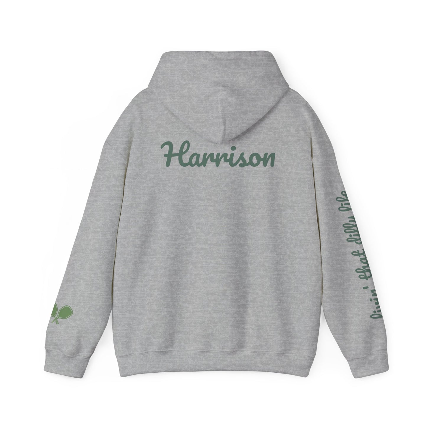 Harrison Kosher Pickleball Hoodie - Unisex Heavy Blend™ GREEN print