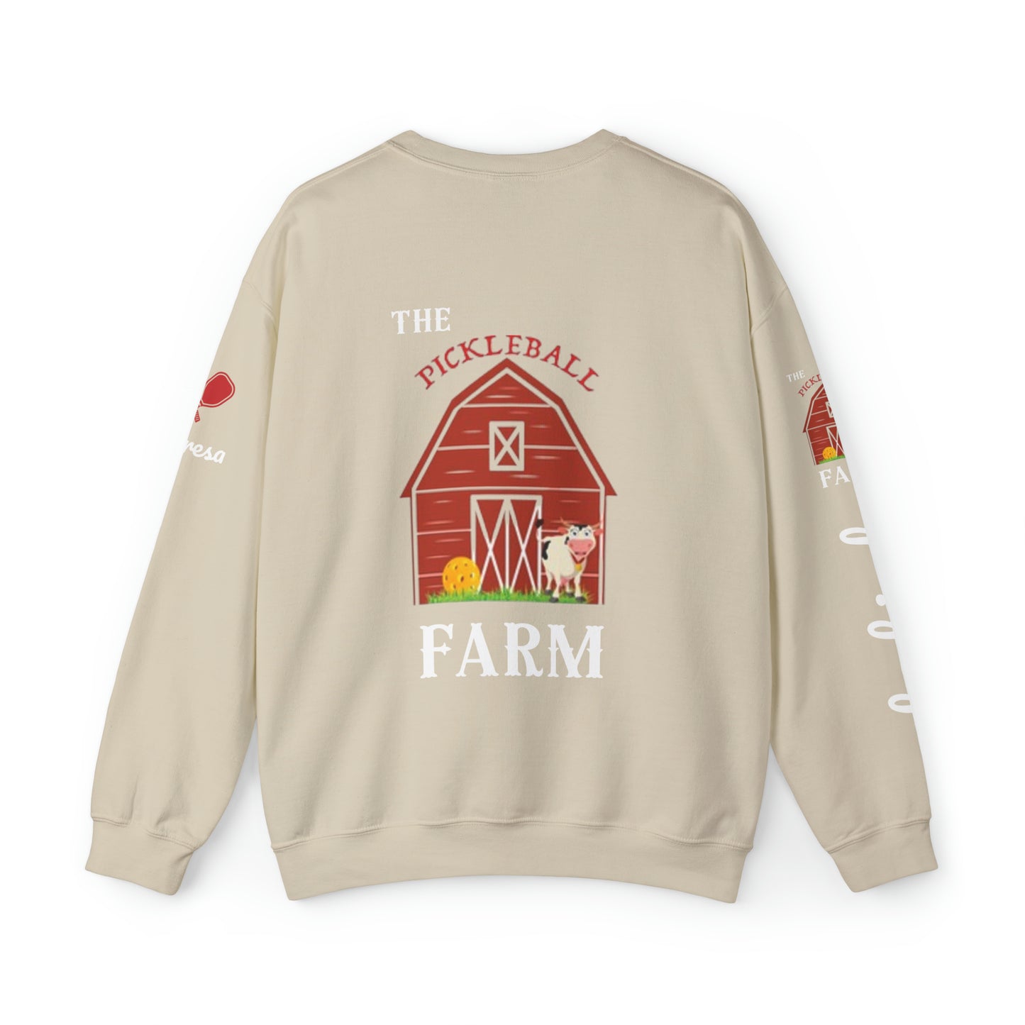 Pickleball Farm Crews - The Farm on front - Customize Sleeve, add in notes