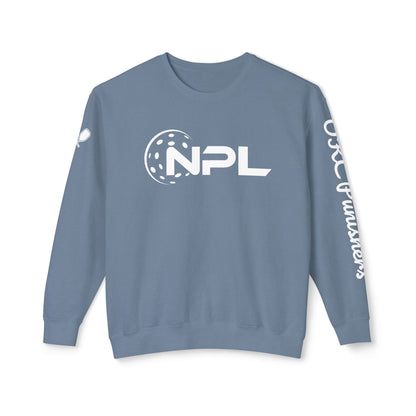 NPL Garment Dyed- Unisex Garment Dyed Lightweight Crew - Customize Sleeve w/ Name
