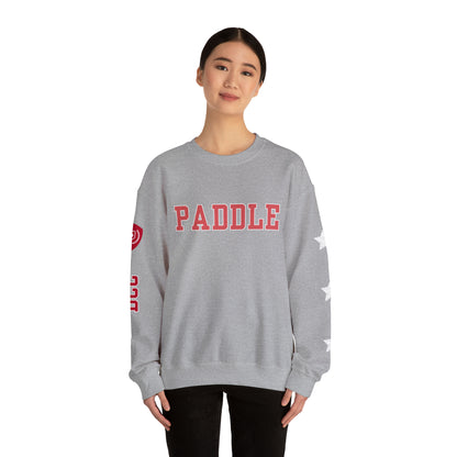 PADDLE Pickleball Crew Red letters. 4 sides customized