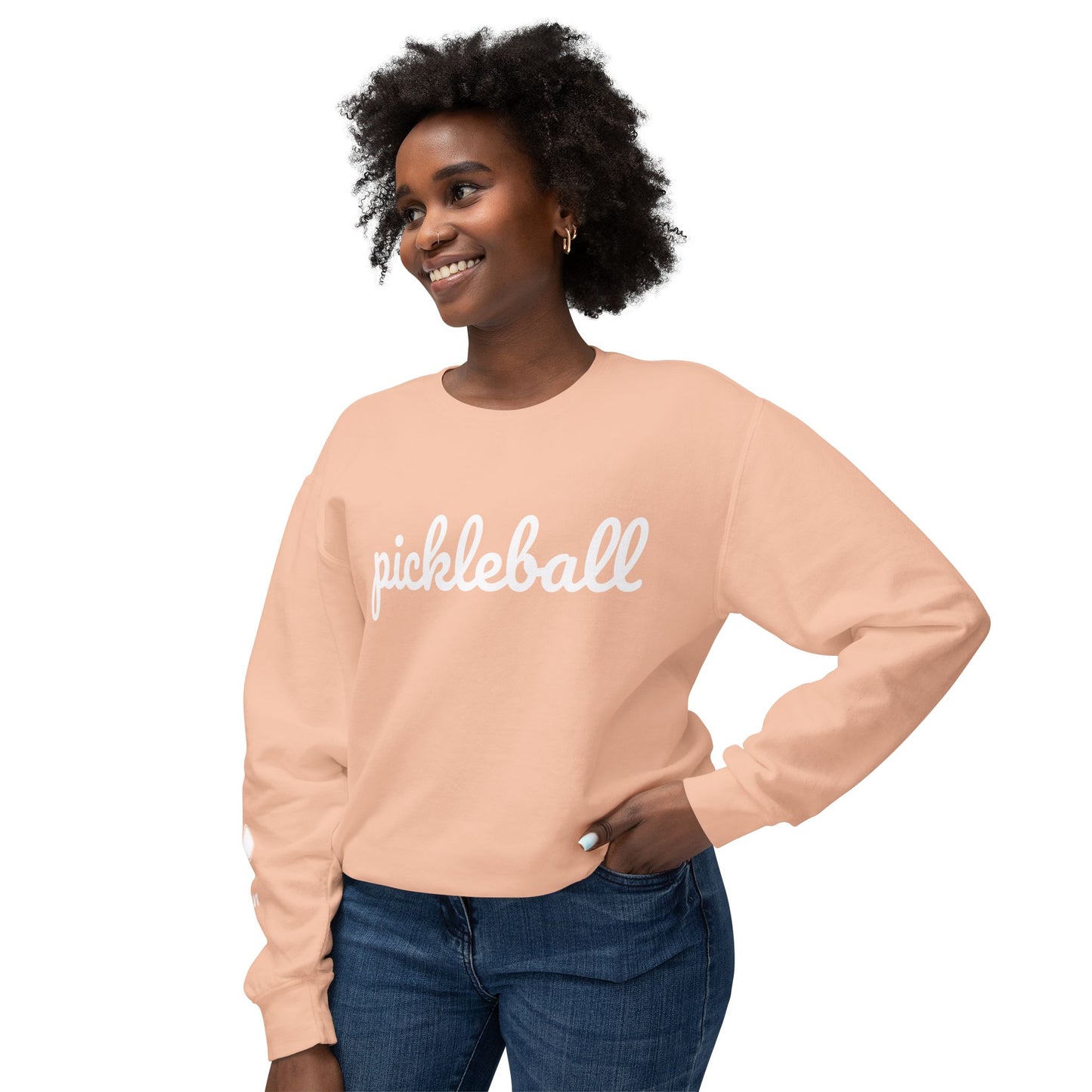 Pickleball Script - Garment Dyed Unisex Lightweight Crew (Can customize sleeve free)