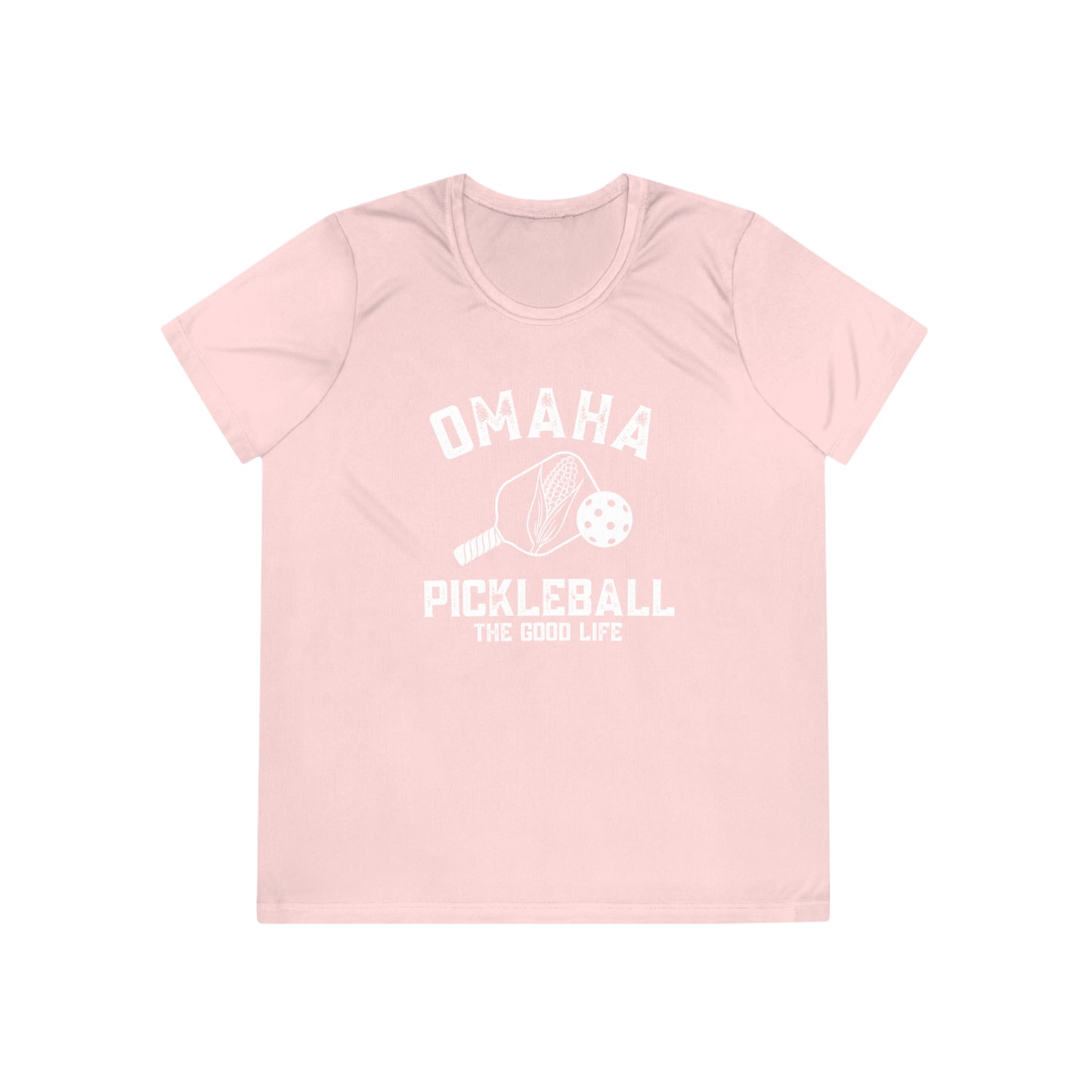 Omaha Pickleball -  Moisture Wicking SPF 40 Short Sleeve Ladies Competitor Tee