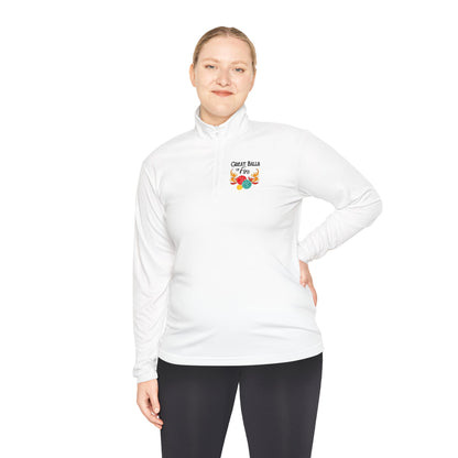 Great Balls of Fire - Men’s fit Unisex Quarter-Zip Pullover- can personalize back