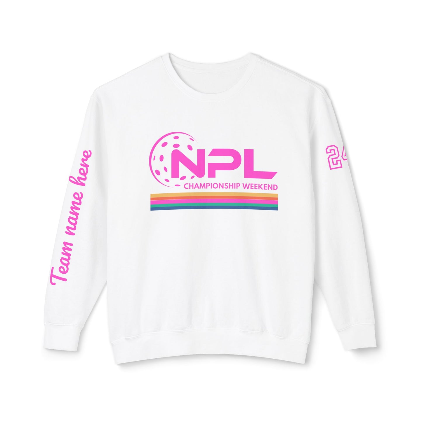 NPL RETRO Championship Weekend w/ Ribbon Unisex Lightweight Garment Dyed Crew