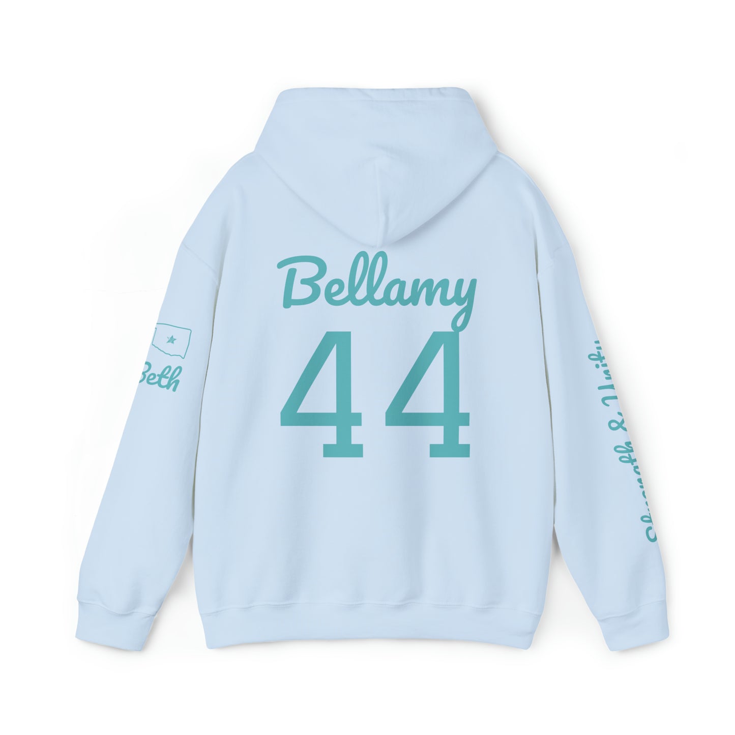 OKC Punishers Hoodie w/ Stars Turquoise Letters - add name sleeve or back