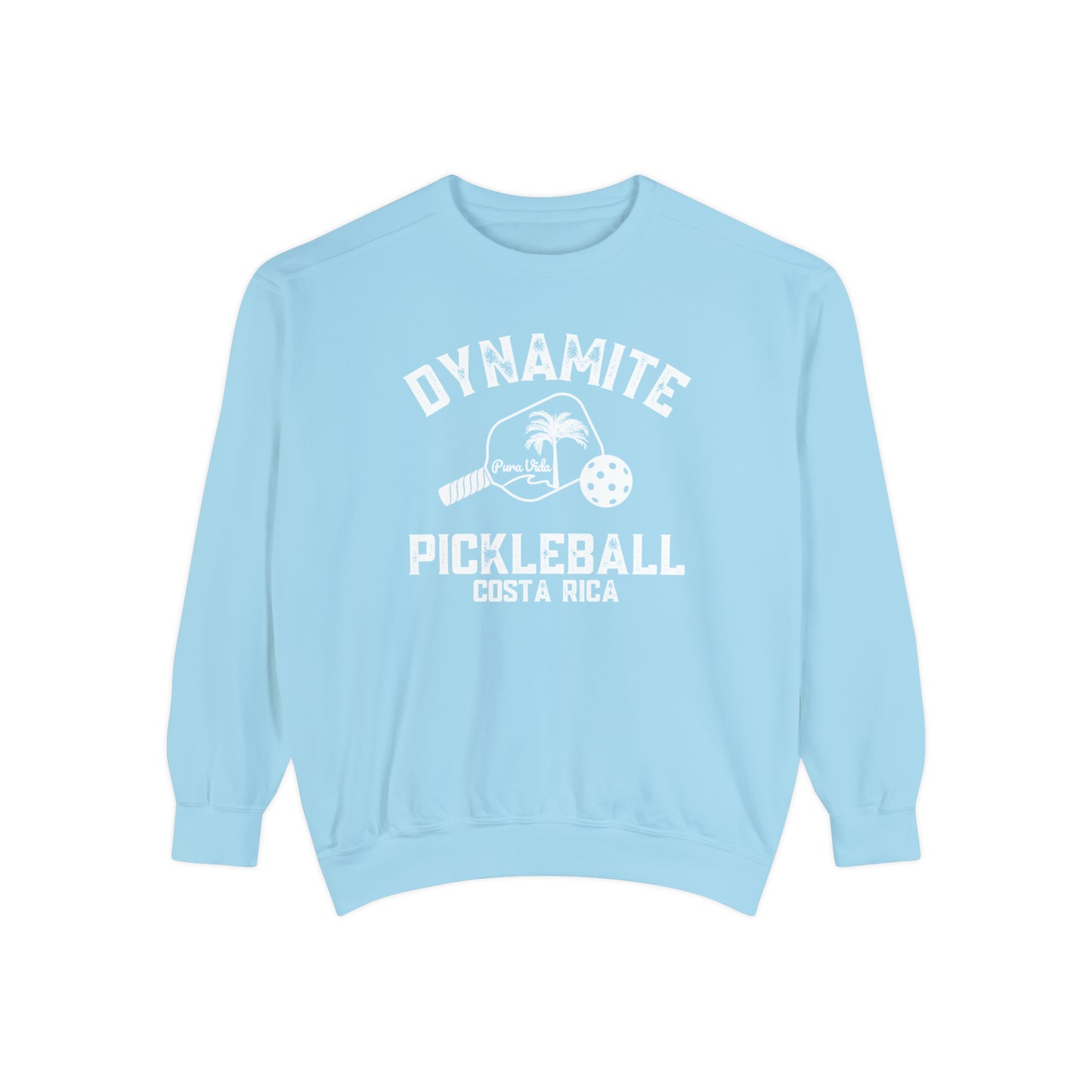 Dynamite Pickleball -Pura Vida - Costa Rica - Unisex Garment-Dyed Crew