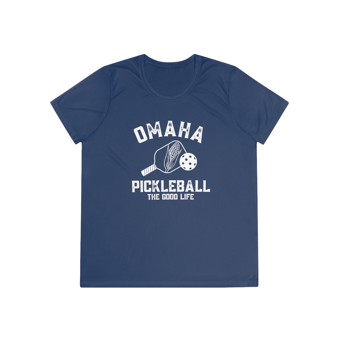 Omaha Pickleball -  Moisture Wicking SPF 40 Short Sleeve Ladies Competitor Tee