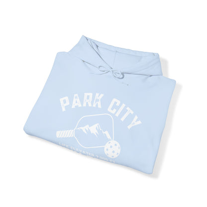 Park City Utah Pickleball Unisex Hoodie (colors) - can customize sleeves and back as shown