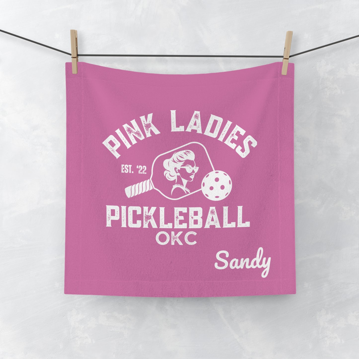 LIGHT PINK Pink Ladies - Face Towel - customize name