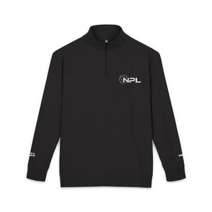 NPL National Pickleball League  or your logo -- embroidered 4 sides  1/4 zip sweatshirt, Unisex Fleece- personalize cuffs