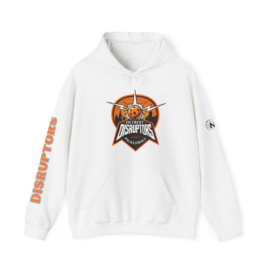 Detroit Disruptors Unisex Hoodie - Customize Sleeve or Back w/ Name - 50% cotton/poly (add in instructions)