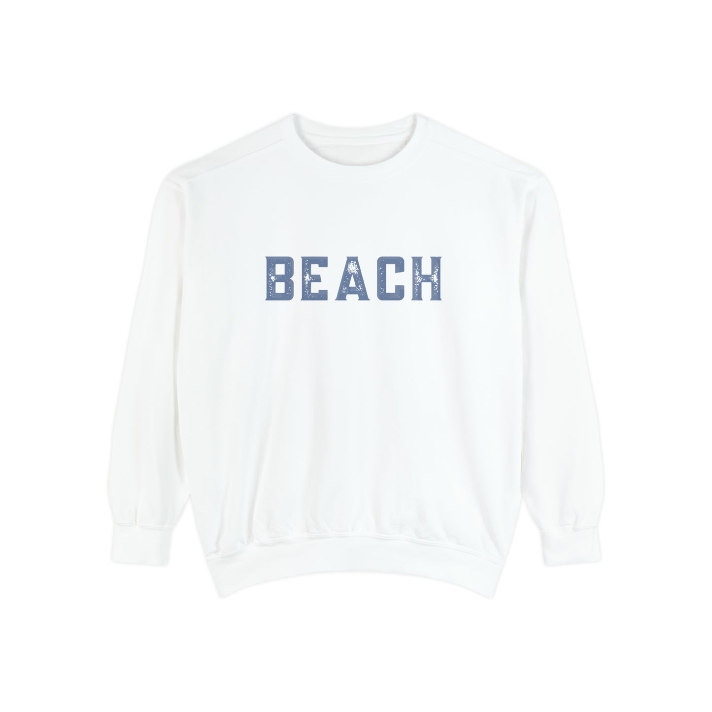 BEACH Distressed Crew - Comfort Colors