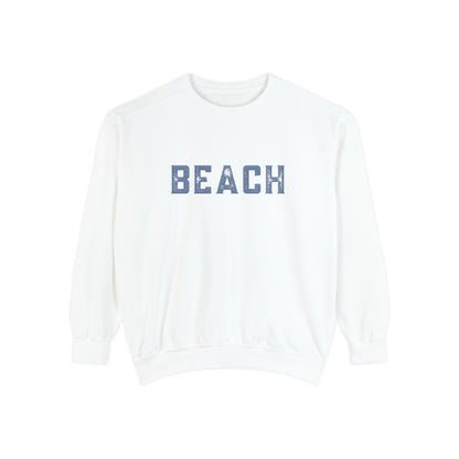 BEACH Distressed Crew - Comfort Colors