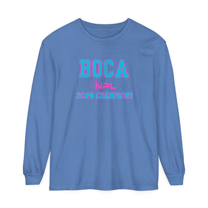 BOCA NPL ‘24 Champions - Unisex Garment-dyed Long Sleeve T- Players names back