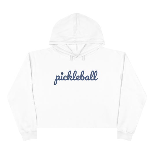 Pickleball Script Crop Hoodie - unisex -can customize back