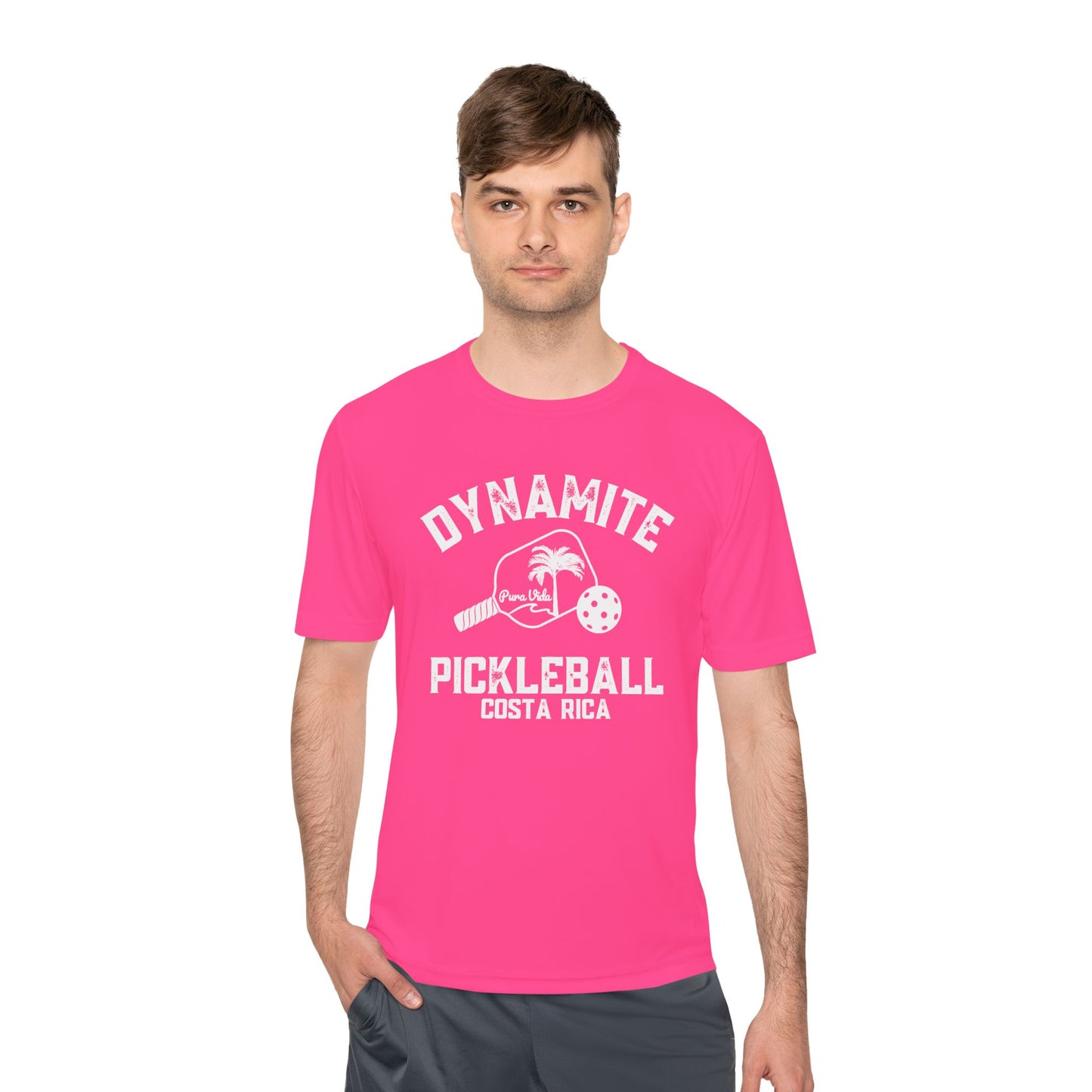 Pura Vidas Unisex SPF 40, Moisture Wicking Dynamite Pickleball T