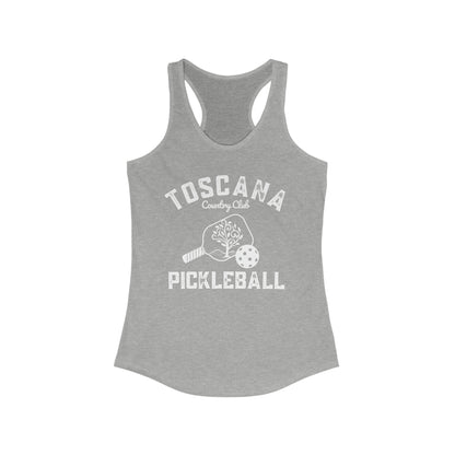 Toscana Country Club. - Women's Ideal Racerback Tank - customize back
