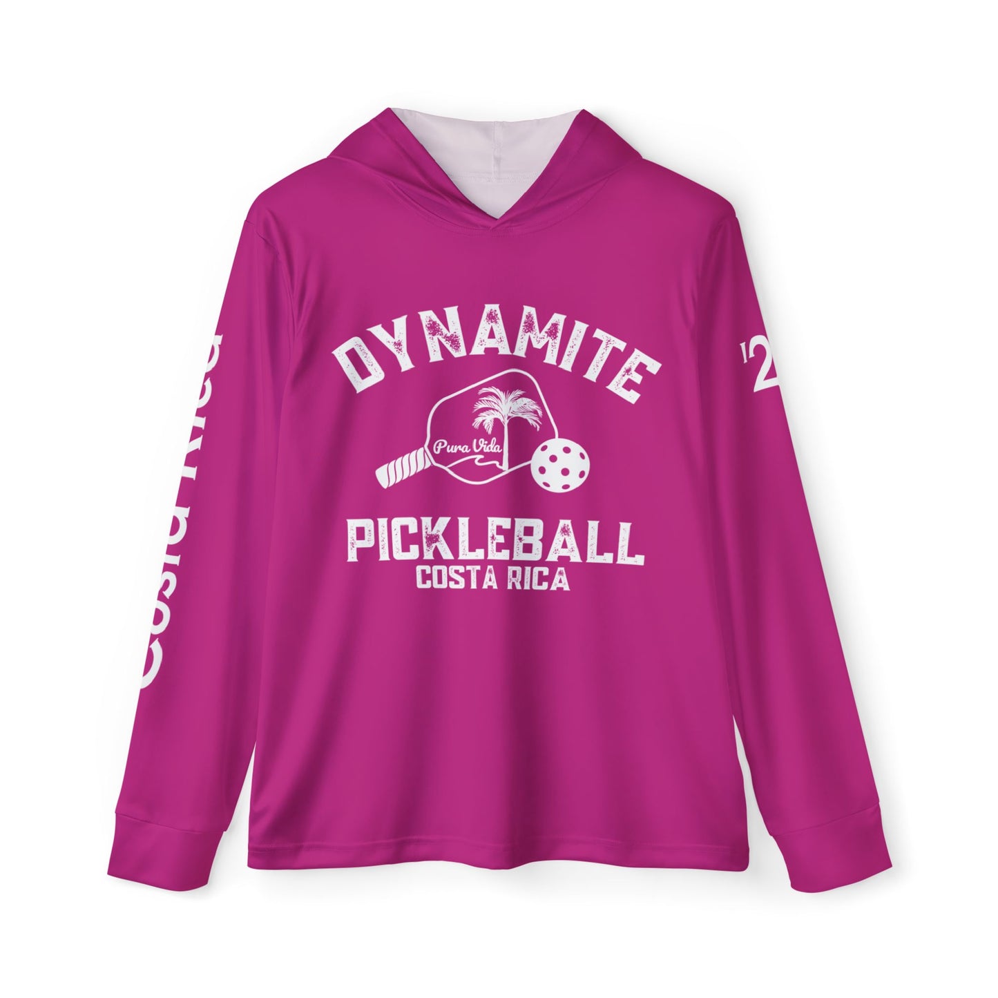 Pura Vida Dynamite Pickleball Moisture Wicking SPF 50 Unisex Sports Hoodie - customize sleeves and back