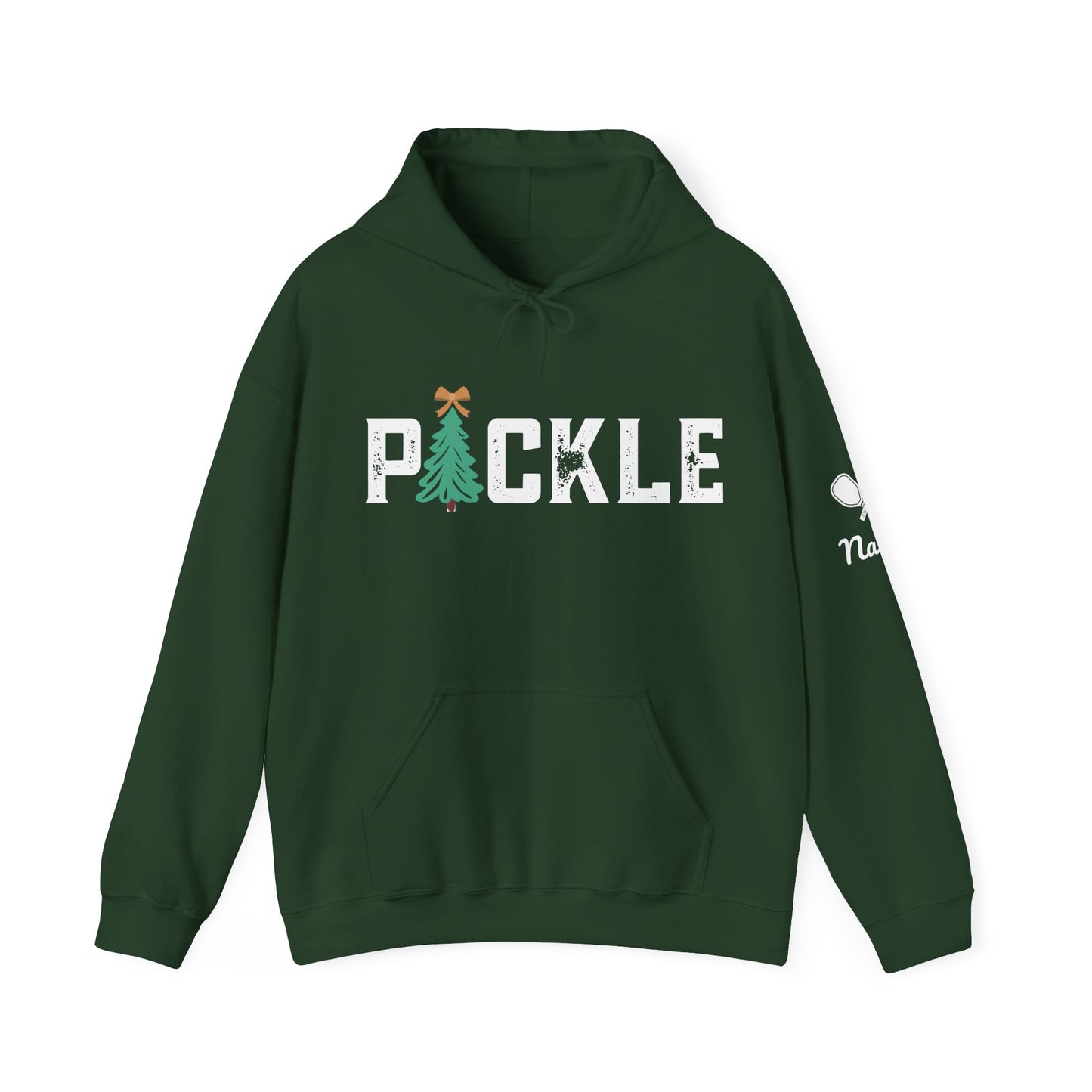 PICKLE Candy Cane Hoodie (50/50) Unisex - Can customize sleeve w/name optional