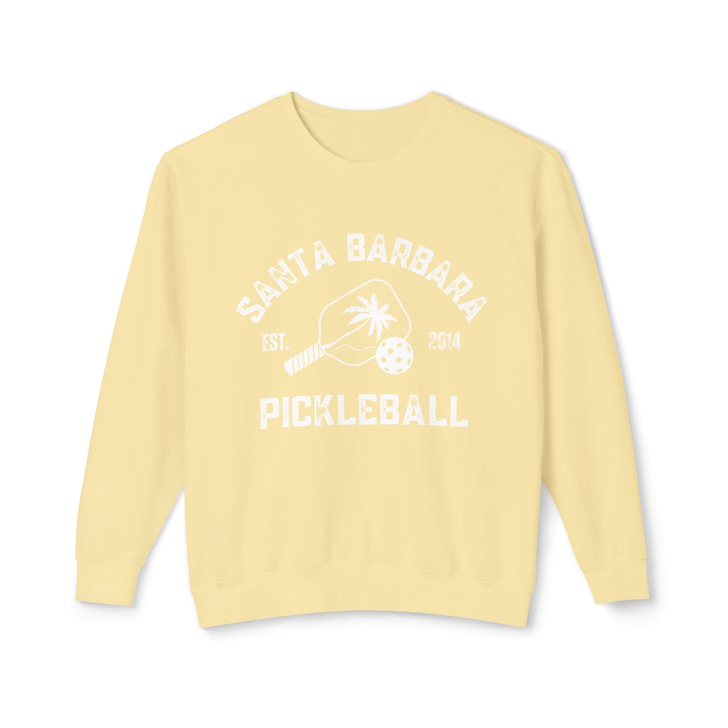 Santa Barbara Unisex Lightweight Crewneck Sweatshirt -can customize sleeve