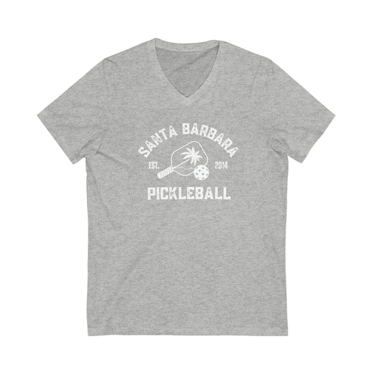 Santa Barbara Pickleball V Neck Tee