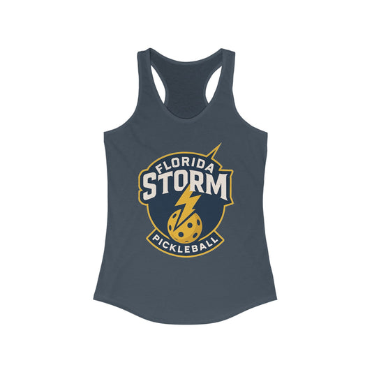 Florida Pickleball - Ideal Women's Ideal Racerback Tank 60 cotton/40 poly- Add name