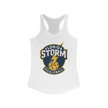Florida Pickleball - Ideal Women's Ideal Racerback Tank 60 cotton/40 poly- Add name