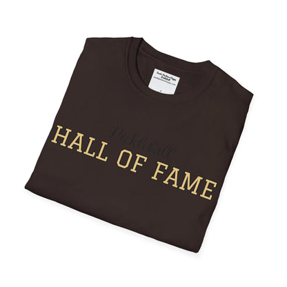 Pickleball Hall of Fame - Unisex Softstyle T-Shirt (customize with Hall of Fame name, or leave blank )