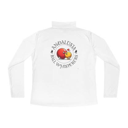 2 sided - Andalusia Ball Whisperer’s Ladies 1/4 Zip SPF 40 Sport Tek Moisture Wicking, 1 sided design