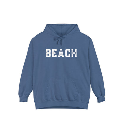 BEACH Distressed Hoodie Crew - Comfort Colors