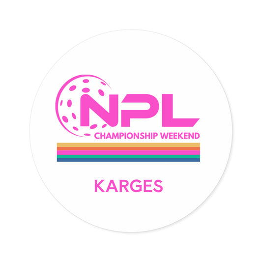 NPL Round Stickers, Indoor\Outdoor - Can Customize Name FREE