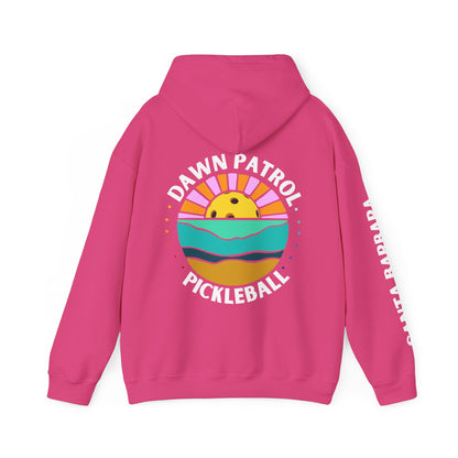 Dawn Patrol Hoodie (same logo front & back) - Santa Barbara sleeve