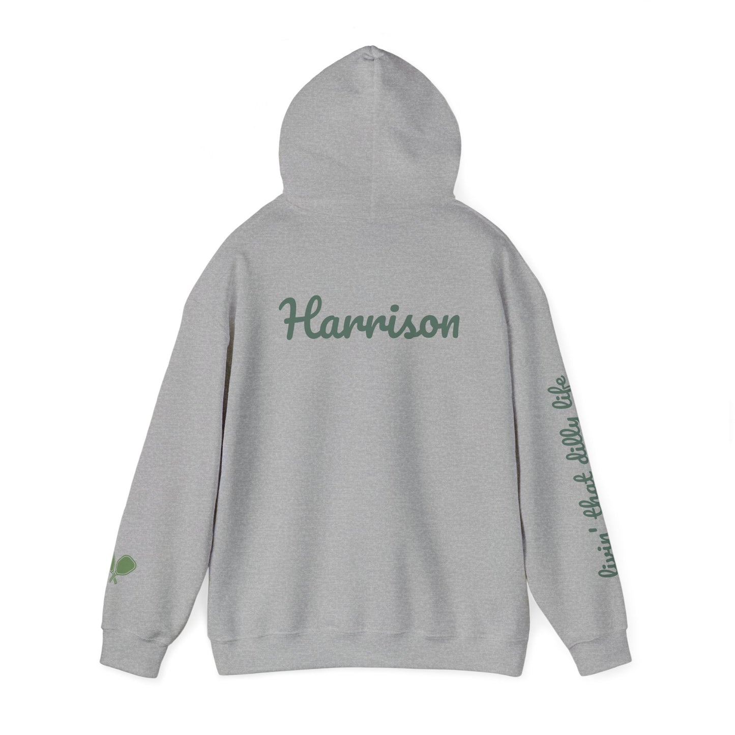 Harrison Kosher Pickleball Hoodie - Unisex Heavy Blend™ GREEN print