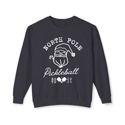 North Pole Pickleball Lightweight Garment Dyed Crew - can personalize sleeves