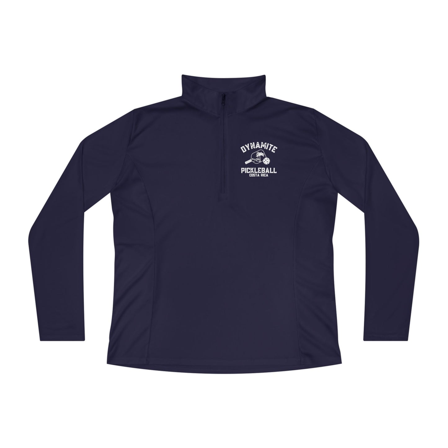 Pura Vida - Dynamite Pickleball LADIES CUT Moisture Wicking Ladies Quarter-Zip Pullover SPF 40 (can add name to back)