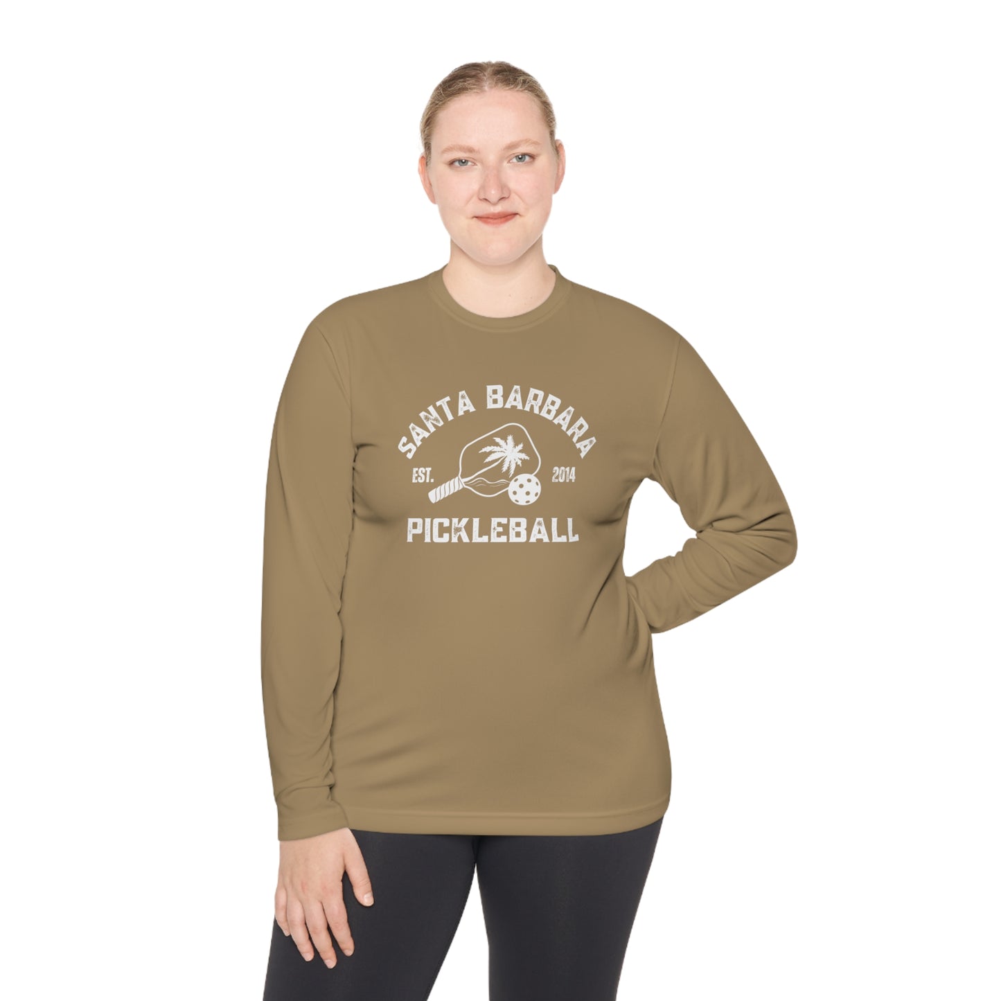 Santa Barbara Pickleball - Dark colors- Unisex Lightweight Long Sleeve Tee Moisture Wicking