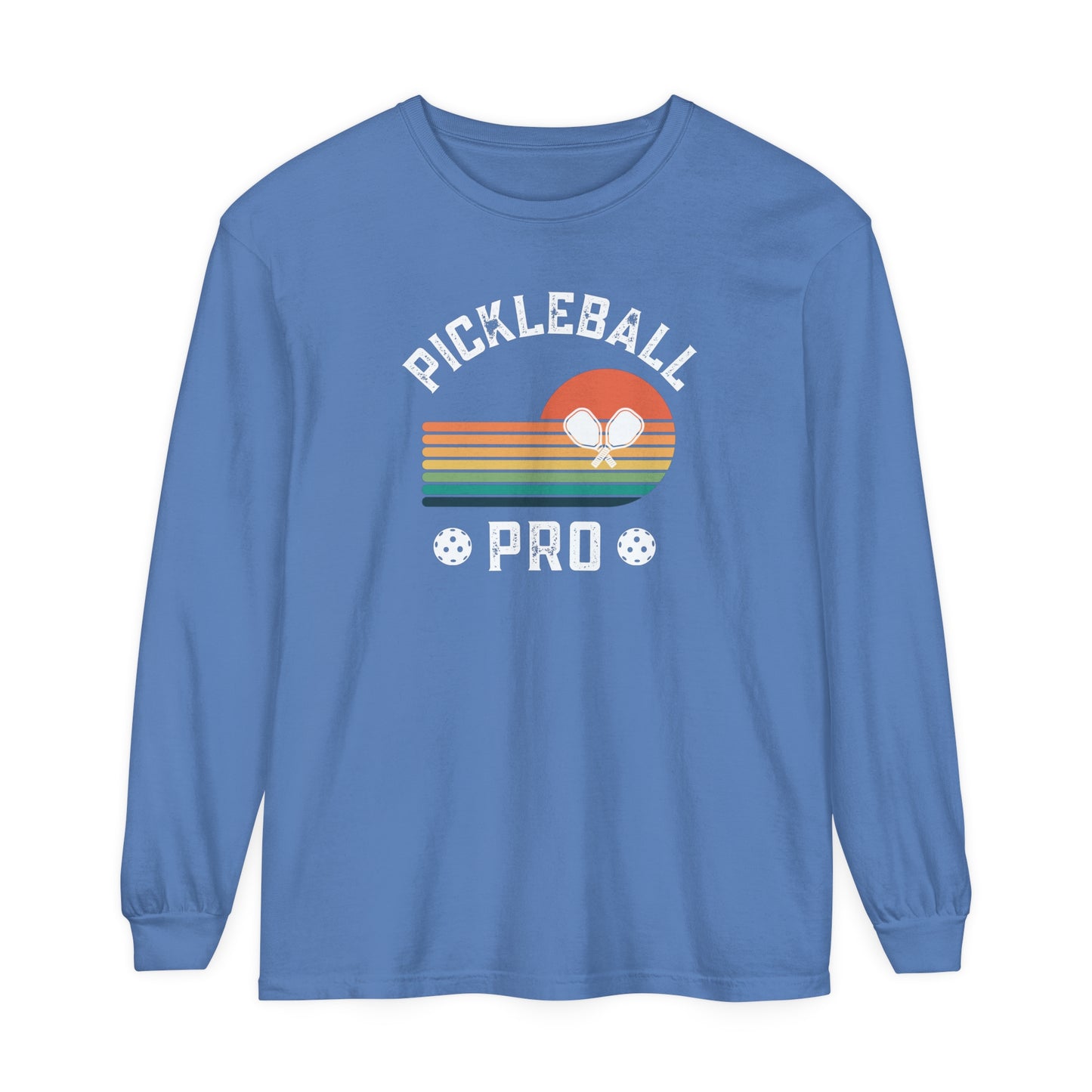 Pickleball Pro - Ruby - Unisex Garment-dyed Long Sleeve T-Shirt