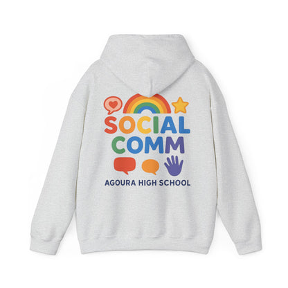 SOCIAL COMM Unisex Hoodies 50/50 blend Gilden 2 sided print