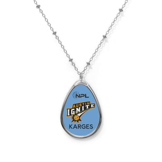 Austin Ignite Silver Necklace Necklace - customize name optional