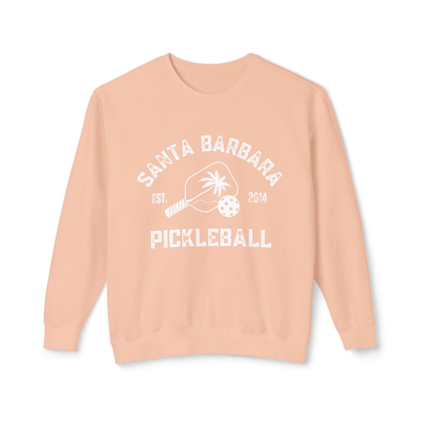 Santa Barbara Unisex Lightweight Crewneck Sweatshirt -can customize sleeve