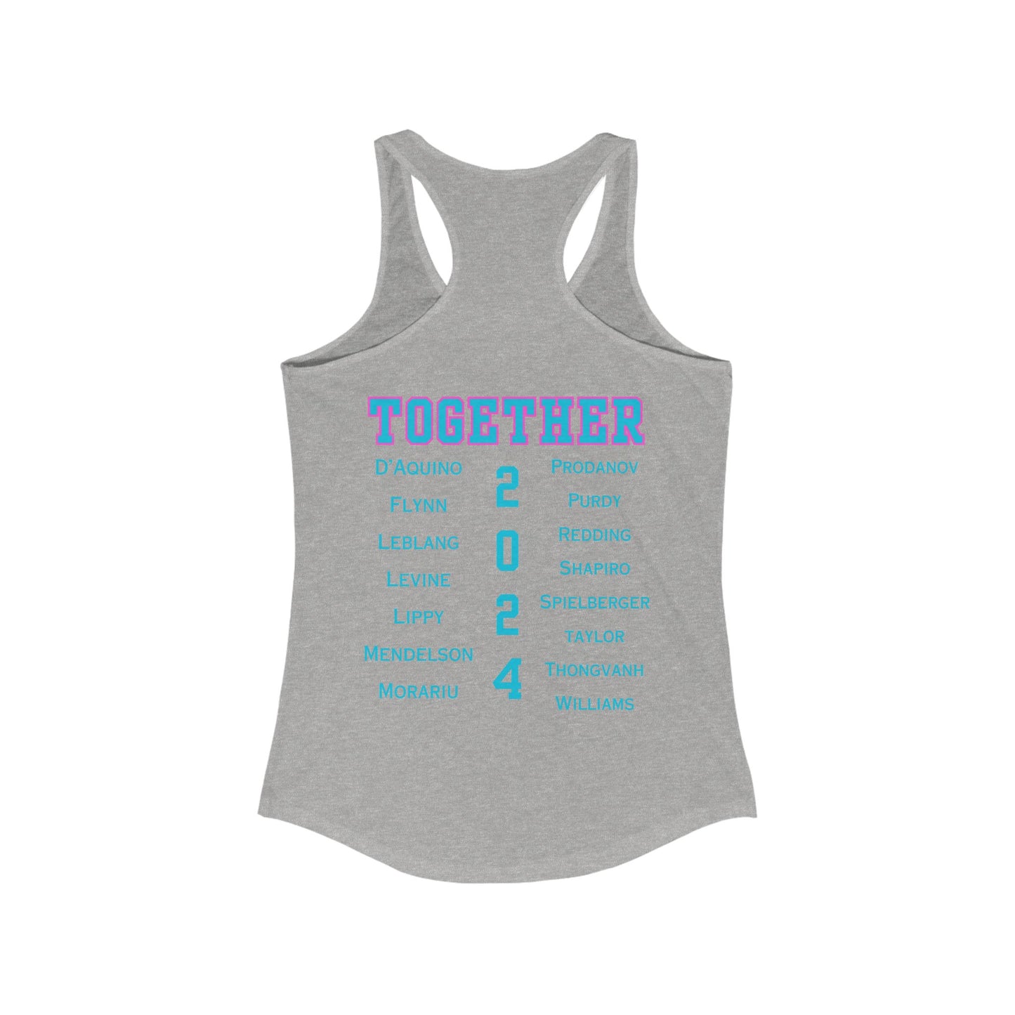 BOCA NPL ‘24 Champions - Women's Ideal Racerback Tank, Player’s names on back