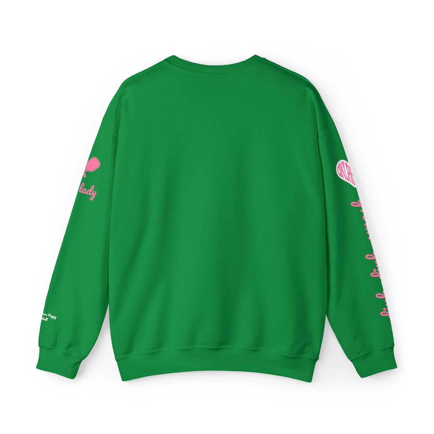 Pink Ladies OKC Pickleball Crew - Hot Pink Unisex Crewneck Sweatshirt (customize name on sleeve)