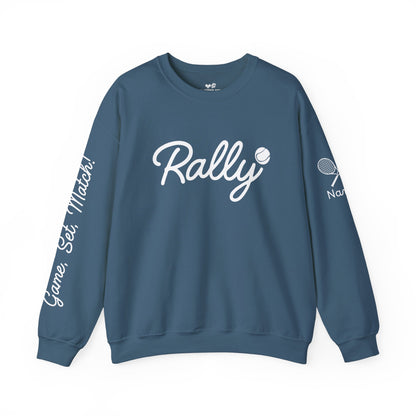 Customize my Rally (Tennis) Crew BLACK FRIDAY - add your name to sleeve