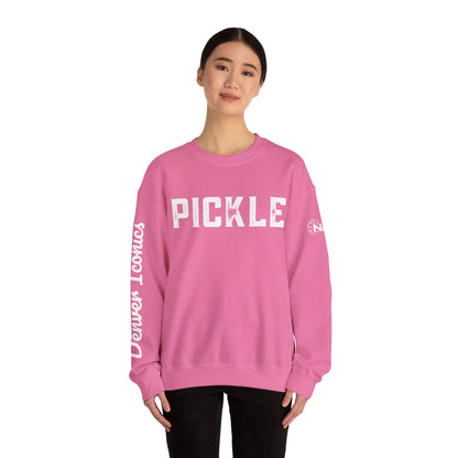 PICKLE w/ Denver Iconics in script - custom Crew  - personalize sleeve and or back