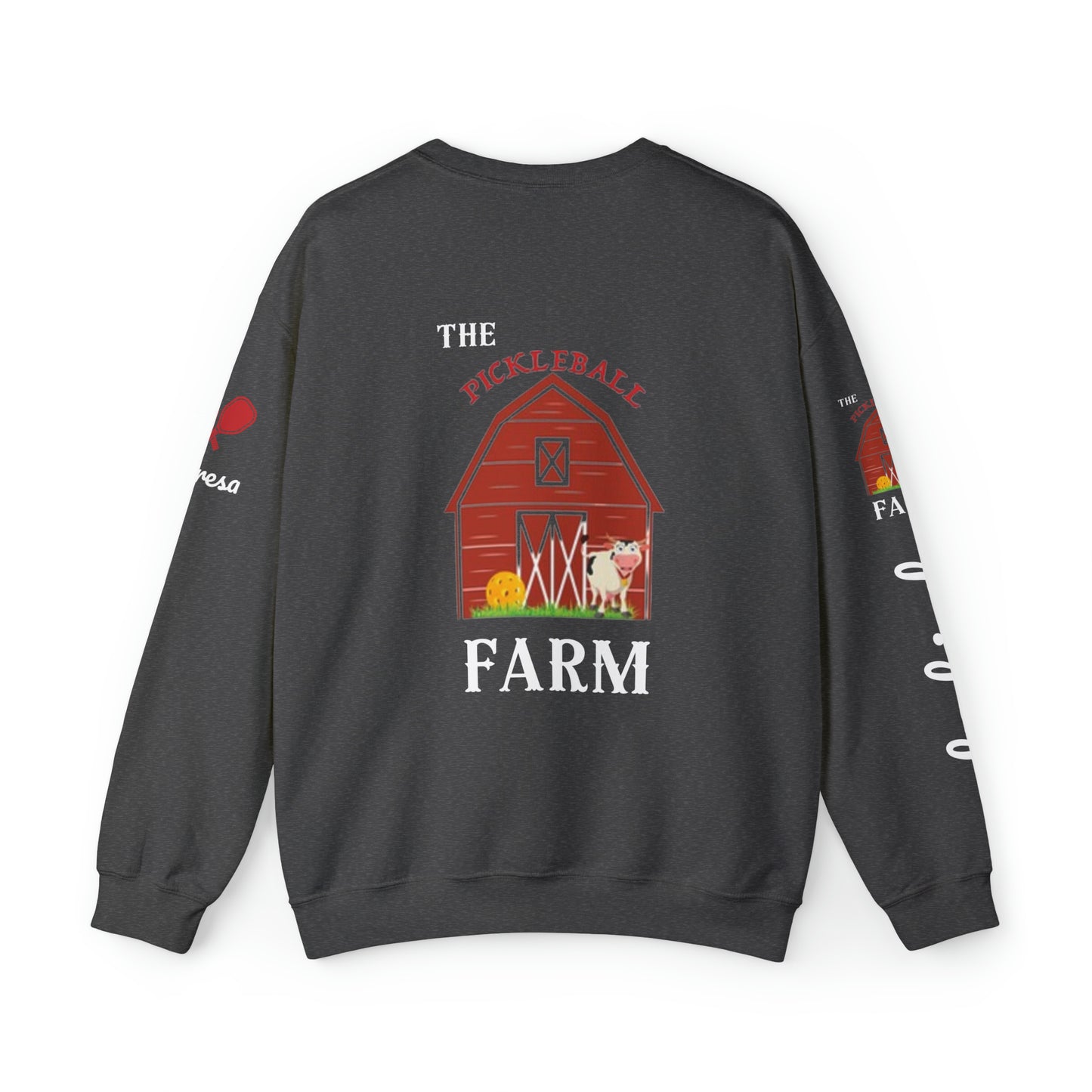 Pickleball Farm Crews - The Farm on front - Customize Sleeve, add in notes